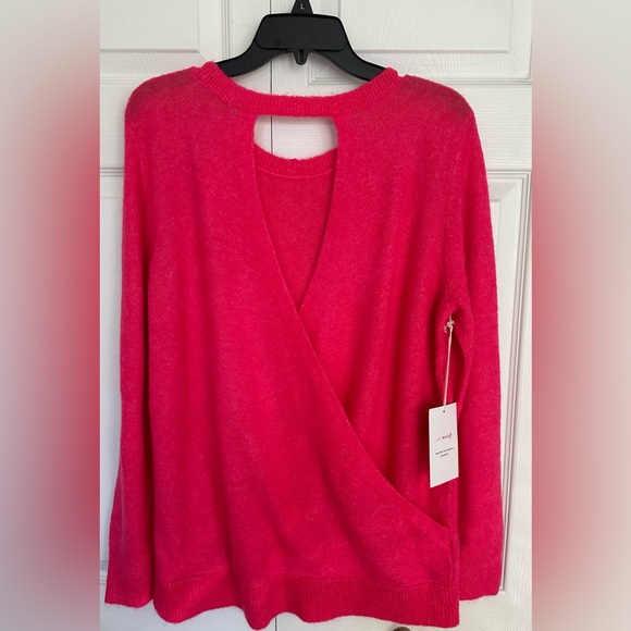 NWT LOFT BCRF Pink Cozy Backless Sweater Breast Cancer-Limited Edition-XL - Picture 9 of 12